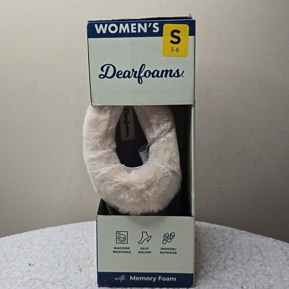 Dearfoams w/ Memory Foam - Women's Slippers, Light Heather Grey, NEW in Box - Picture 5 of 6